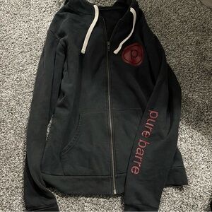 Pure Barre Black and Red Zip-Up Jacket